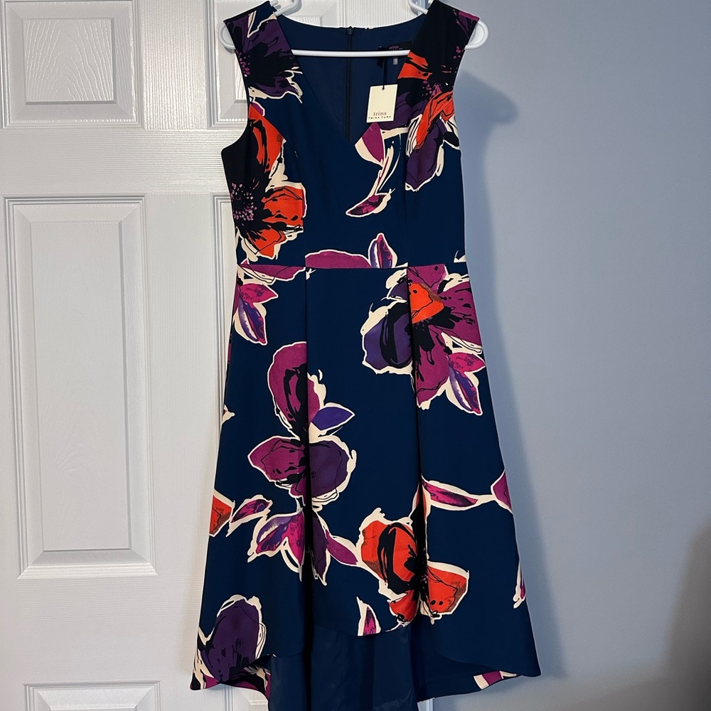 Trina Turk sleeveless hi lo dress, new with tags, size 6